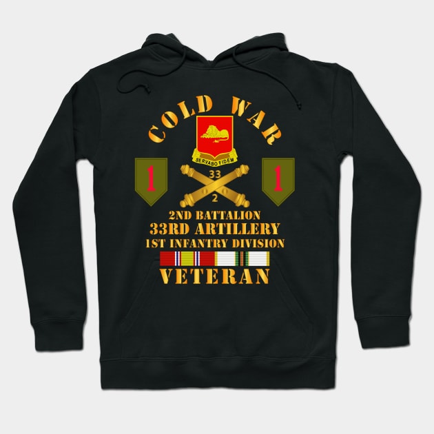 Cold War  Vet - 2nd Bn 33rd Artillery - 1st Inf Div SSI - V2 Hoodie by twix123844